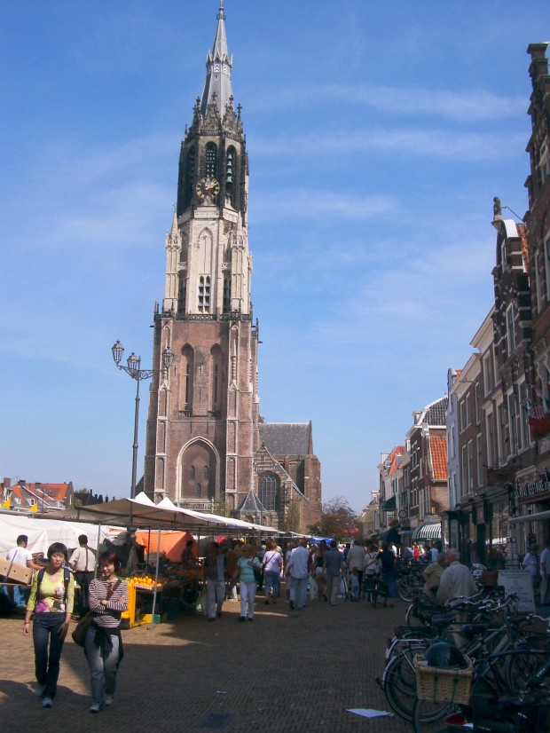 台夫特市場廣場與新教堂Delft Markt , Nieuw Kurk 李宇中攝